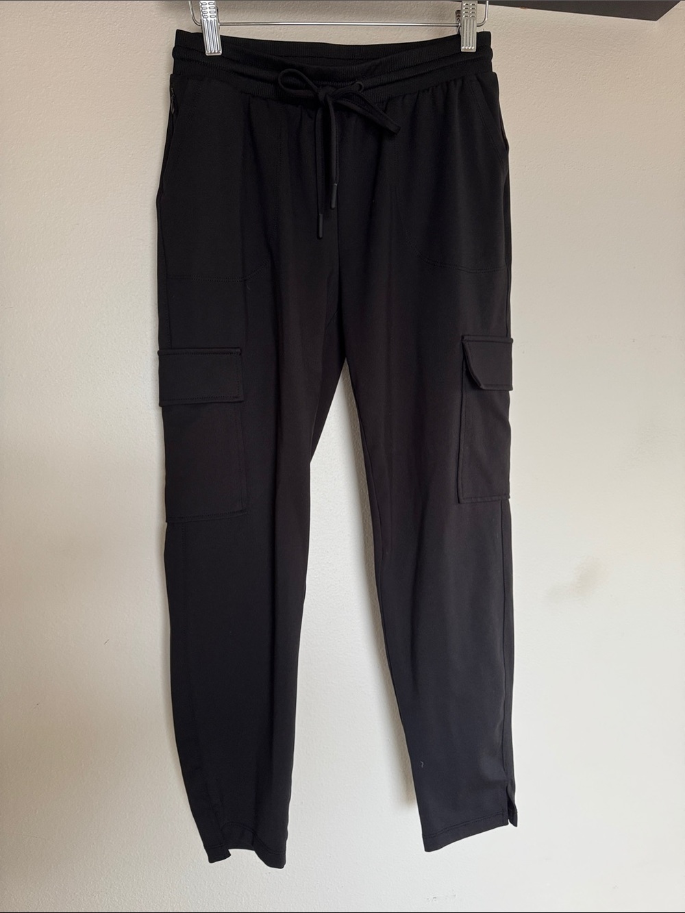 Women’s Black Cargo Jogger Pants - Drawstring Waist